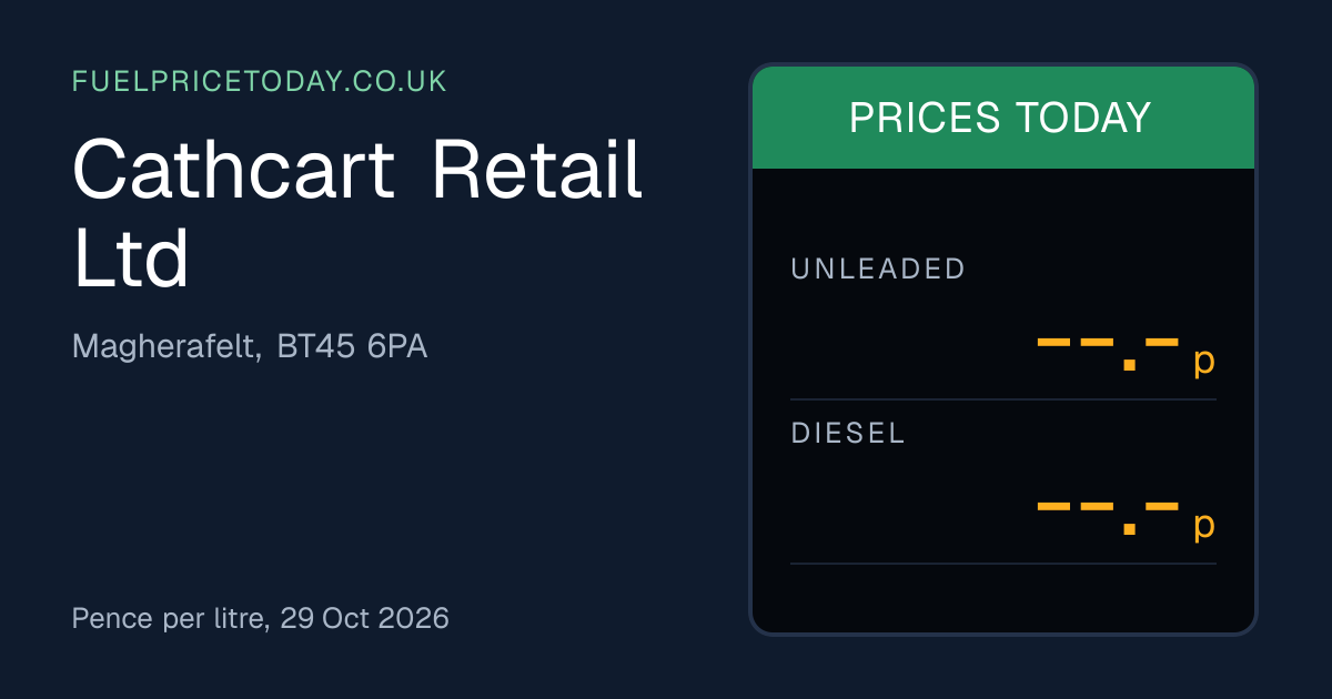 Cathcart Retail Ltd Fuel Prices, BT45 6PA